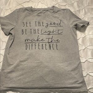 Gray Kids T-Shirt with Inspirational Print